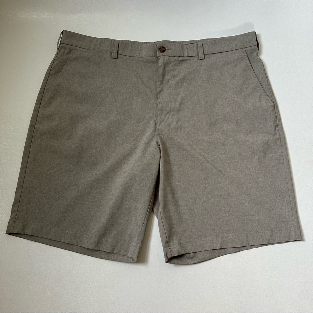 Grand Slam 360 Active Waist Golf Shorts Mens Size 42 Khaki Heather